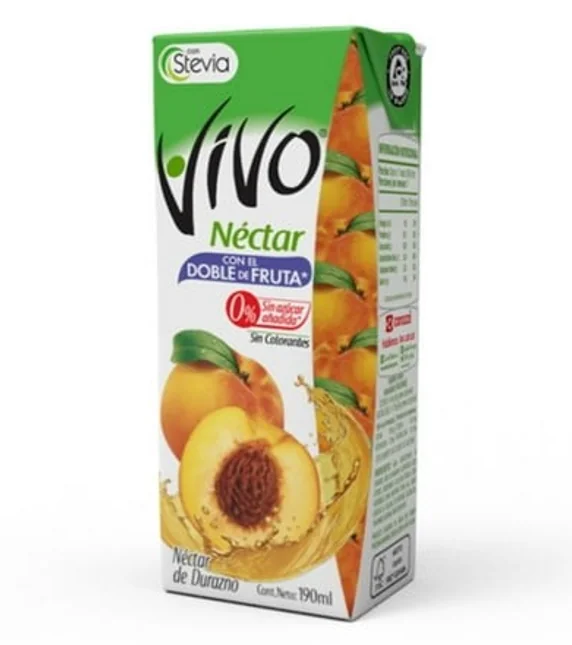 NECTAR VIVO DURAZNO 8X3X190 ML