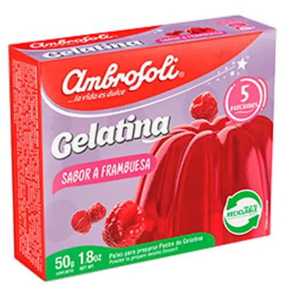 AMB.GELATINA TRAD. FRAMBUESA 6X8X50 GR