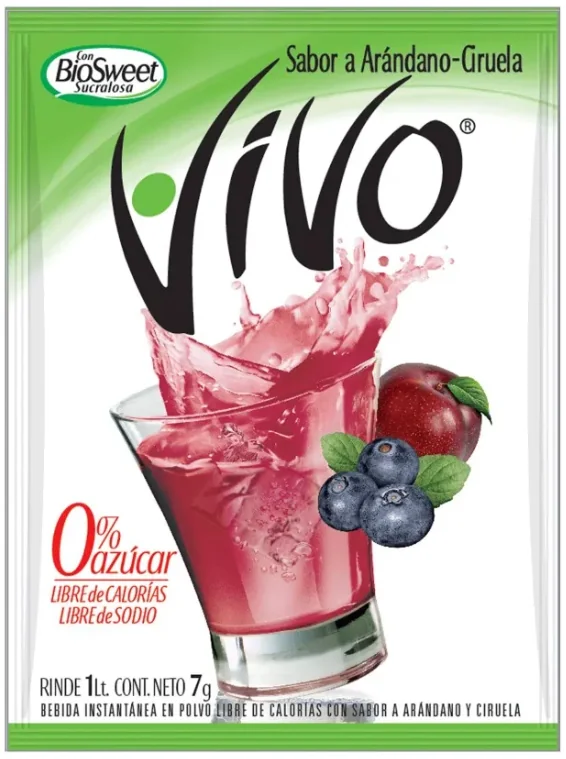 JUGO VIVO ARANDANO/CIRUELA DP 8X12X8 GRS