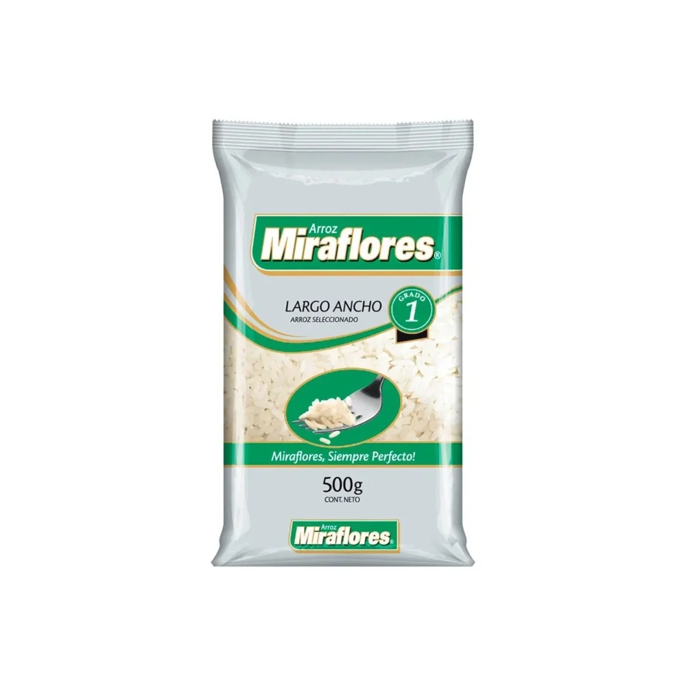 ARROZ MIRAFLORES G1 10 X 500 GRS