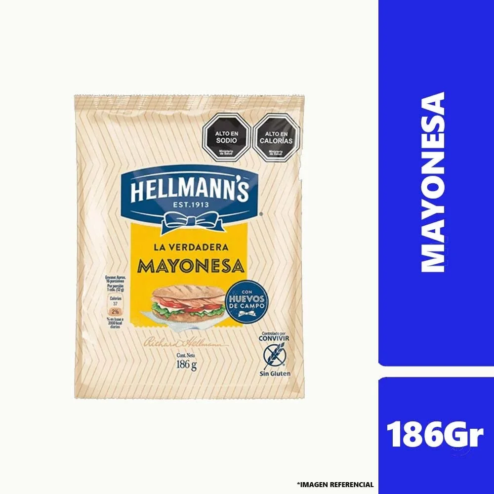 MAYONESA HELLMANS 6X12X186 GR