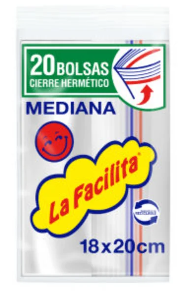 BOLSA HERMETICA FACILITA 18X20CM (24X20UND)