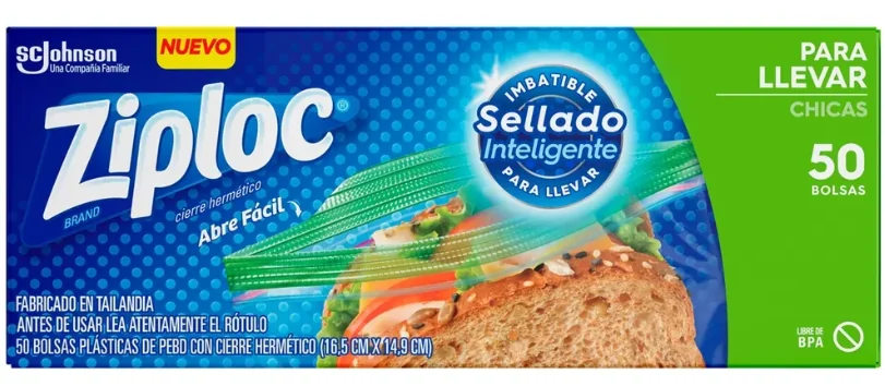 ZIPLOC BOLSA SANDWICH 12X 50 UND