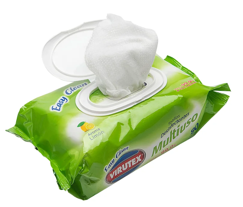 TOALLAS DESINFECTANTES VIRUTEX POUCH LIMON 8X90UN