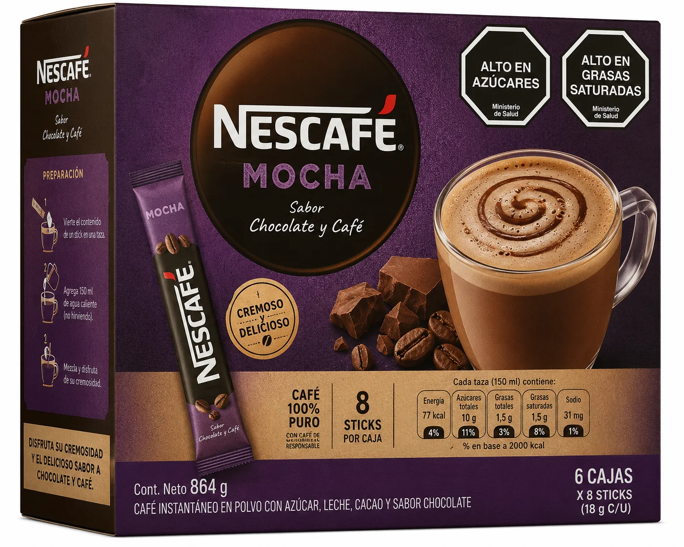 NESCAFE NESTLE MOCHA 6(8x18g)