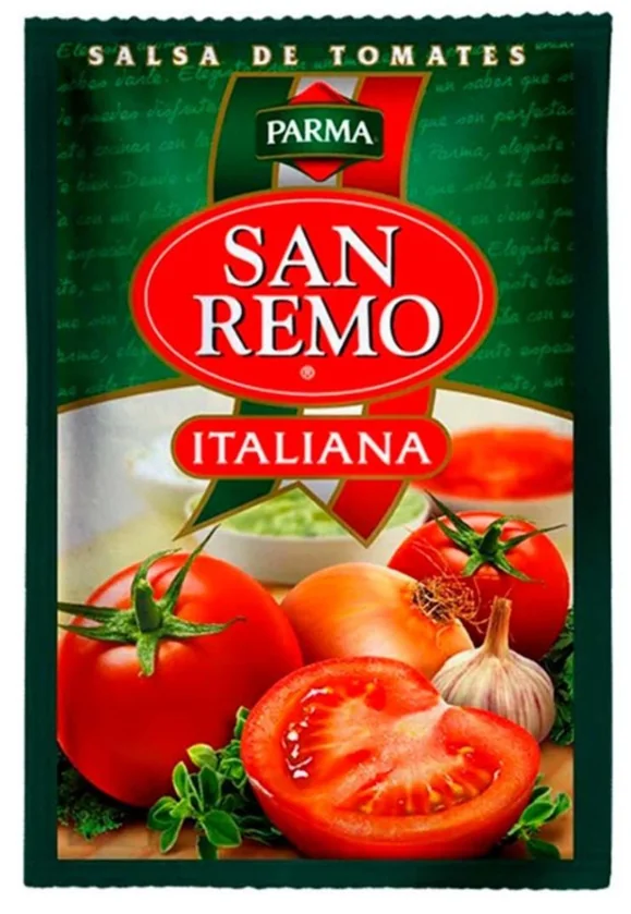 SALSA DE TOMATES SAN REMO 24X200 GRS