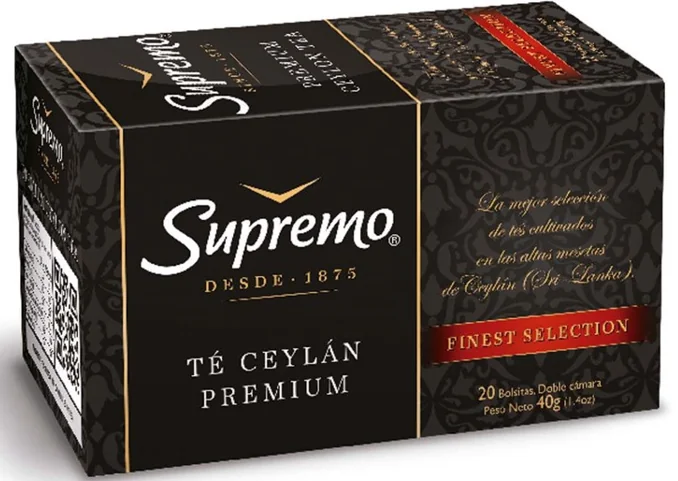 TE SUPREMO PREMIUM NEGRO CHICO 12X20 BOL.