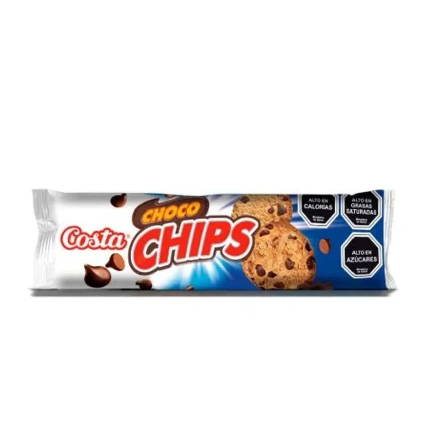GALLETAS COSTA CHOCO CHIPS 28X125 GRS