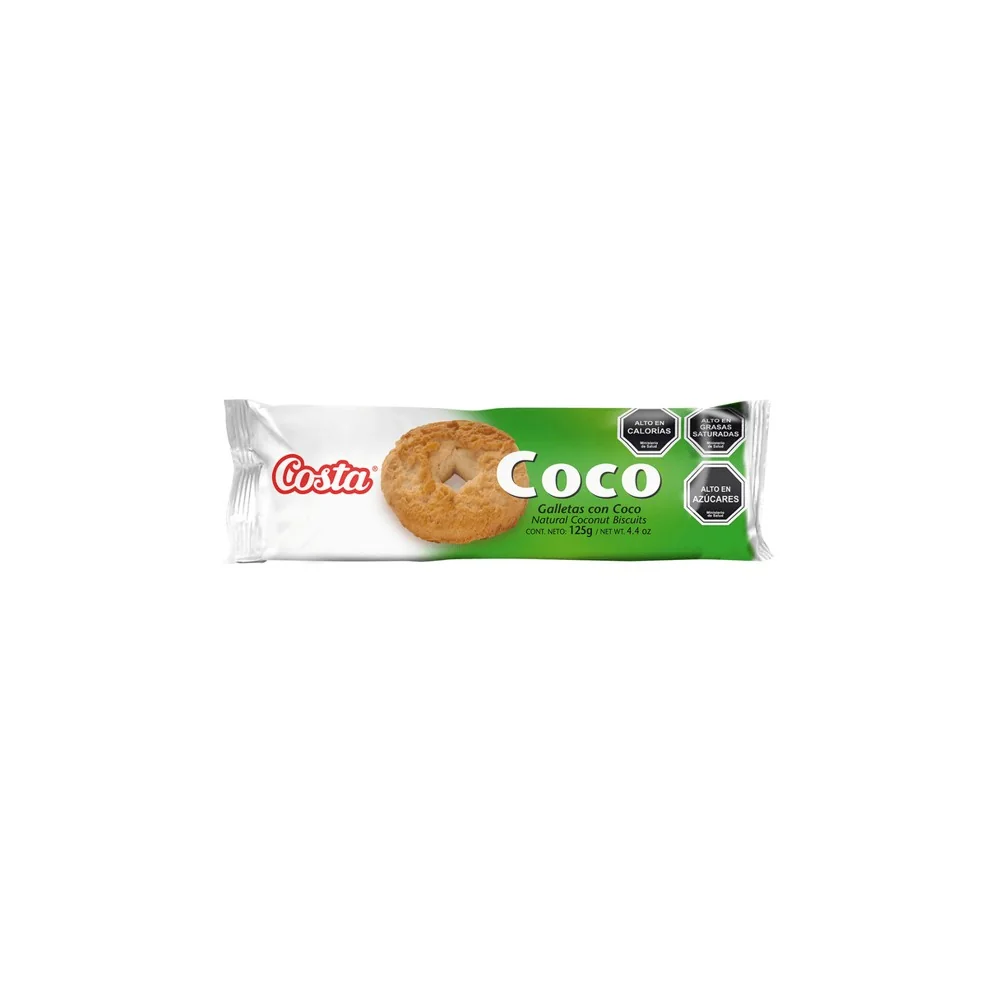 GALLETAS COSTAS COCO 28X125 GRS