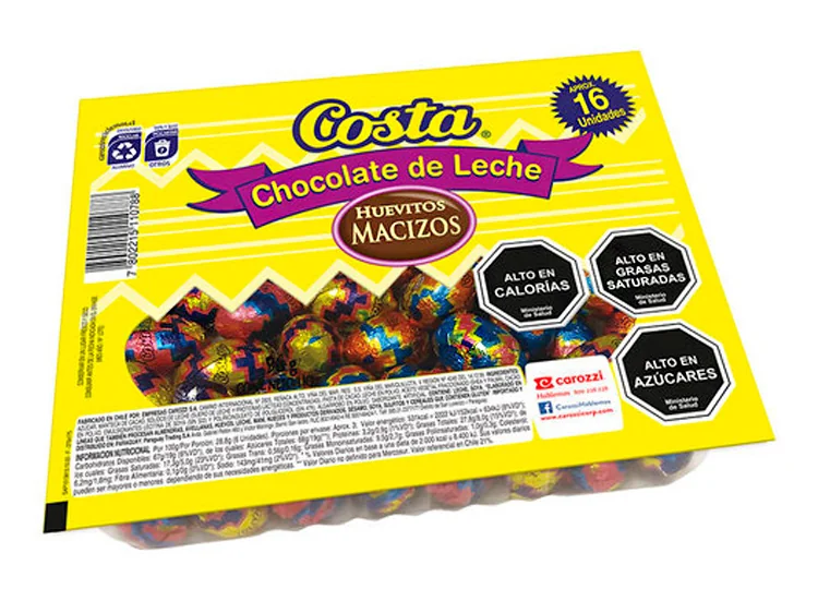 BANDEJA HUEVO MACIZO COSTA 16x40x76g