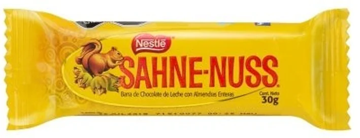 SAHNE NUSS CHOCOLATE BARRA 8(30x30g)