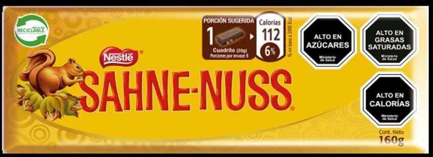 SAHNE NUSS CHOCOLATE BARRA 21x160g N1
