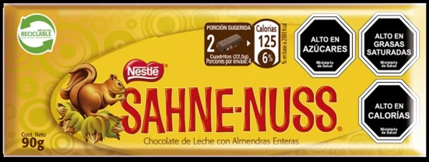 SAHNE NUSS CHOCOLATE BARRA 16x90g