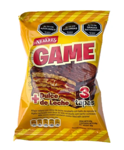 ALFAJOR GAME CHOCOLATE 60GX1UN/24UNXCJ