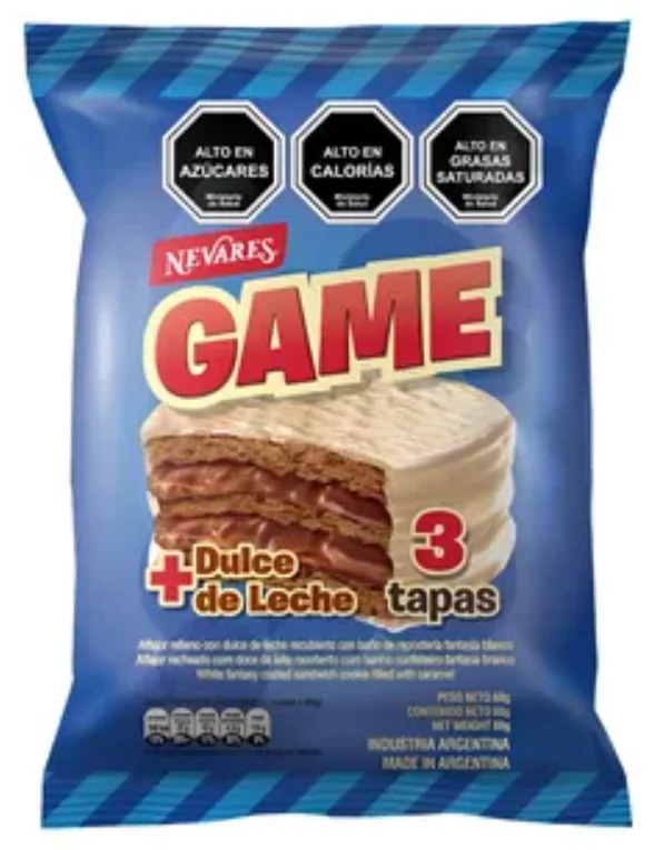 ALFAJOR GAME CHOCOLATE BLANCO 60GX1UN/24UNXCJ