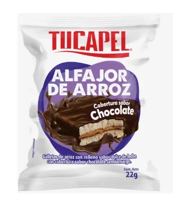 ALFAJOR DE ARROZ TUCAPEL 7X12X22GRS