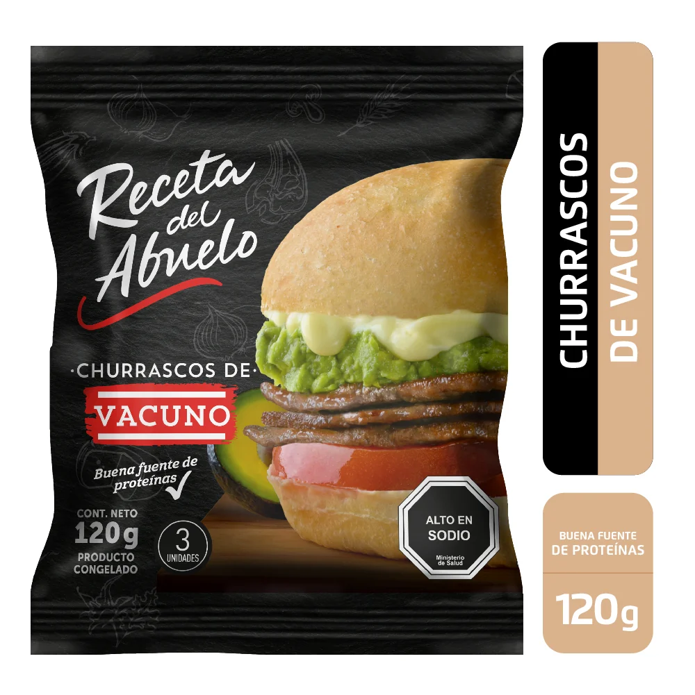 CHURRASCO DE VACUNO RECETA DEL ABUE 36X120GR