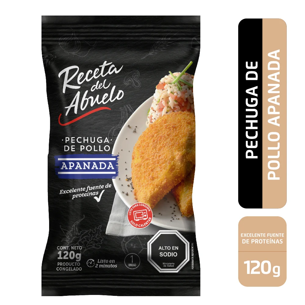 PECH. POLLO APANADA RECETA DEL ABUE 26X120GR
