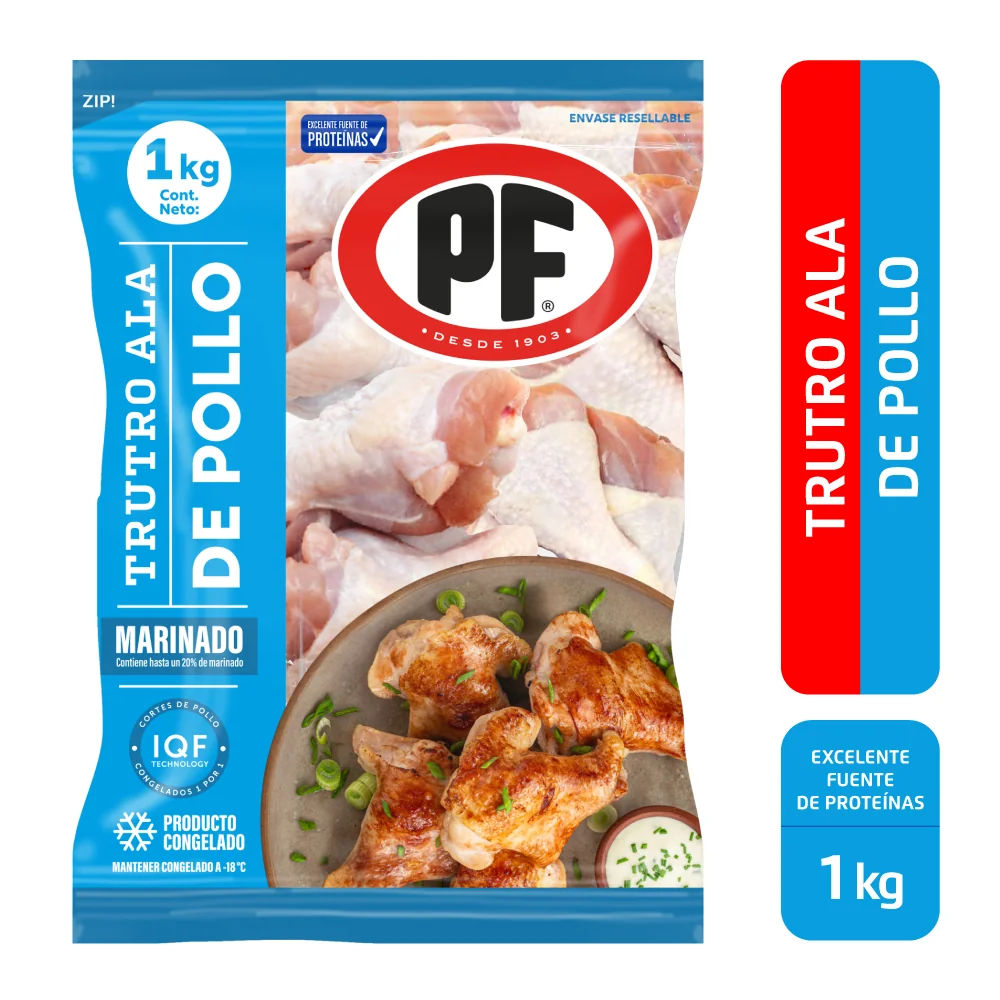 TRUTO PF ALA DE POLLO MARINADO  12X1 KILO