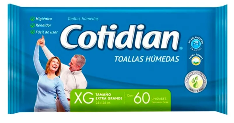 TOALLA HUMEDA COTIDIAN 6X60 UNI