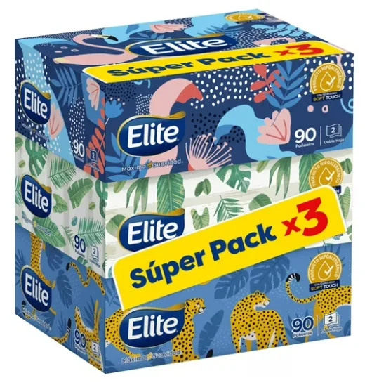 PAÑUELO FACIAL ELITE IND 90 UNI 12X 3 PACK