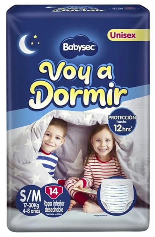 PAÑAL BABYSEC VOY A DORMIR S/M 4X14 UNI