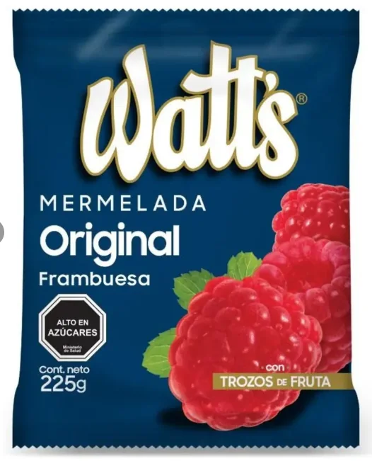 MERMELADA WATTS FRAMBUESA 24X225GR