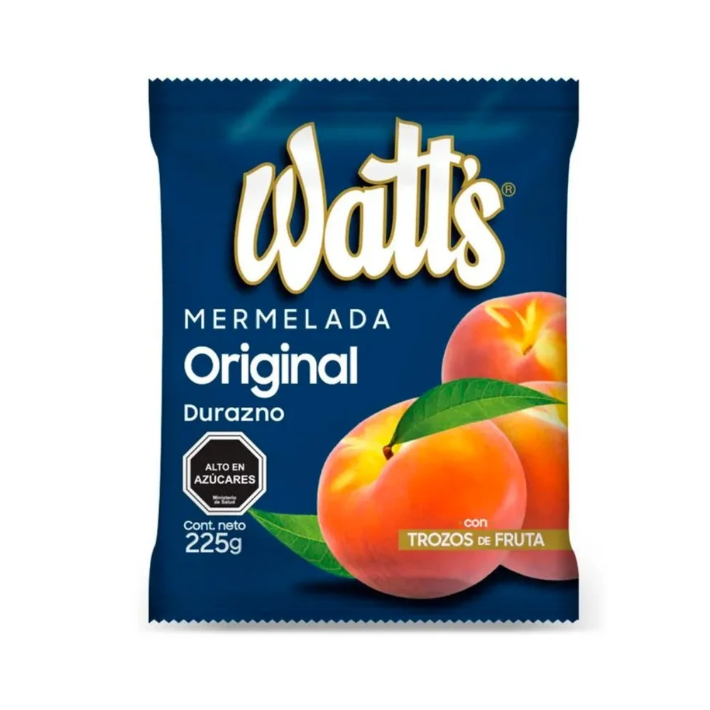 MERMELADA WATTS DURAZNO 12X225GR