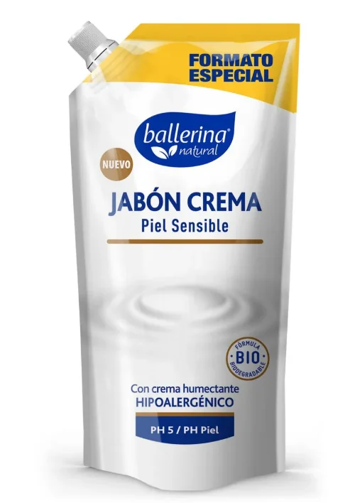 JABON BALLERINA CREMA PIEL SENSIBLE 18X 450ML