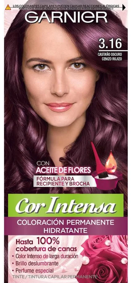 COR INTENSA GARNIER 3.16 CATAÑO OSCURO CENIZA ROJ