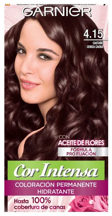 COR INTENSA GARNIER 4.15 CASTAÑO CENIZA CAOBA X6U