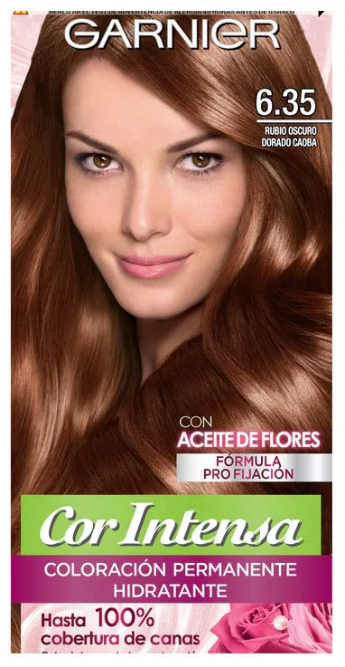 COR INTENSA GARNIER 6.35 RUBIO OSCURO DORADO CAOBA