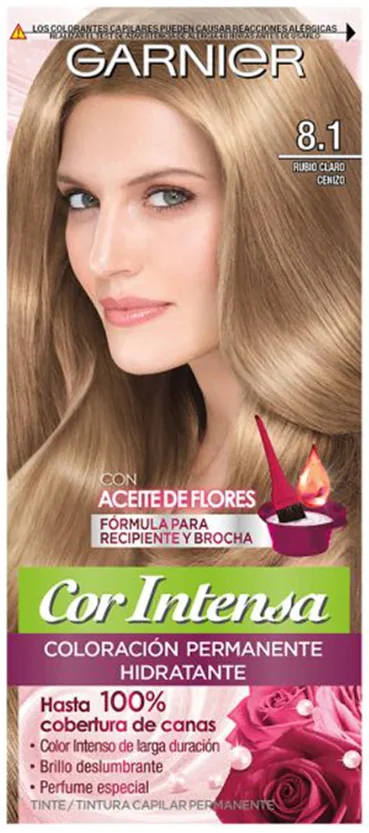 COR INTENSA GARNIER 8.1 RUBIO CLARO CENIZA X6UND