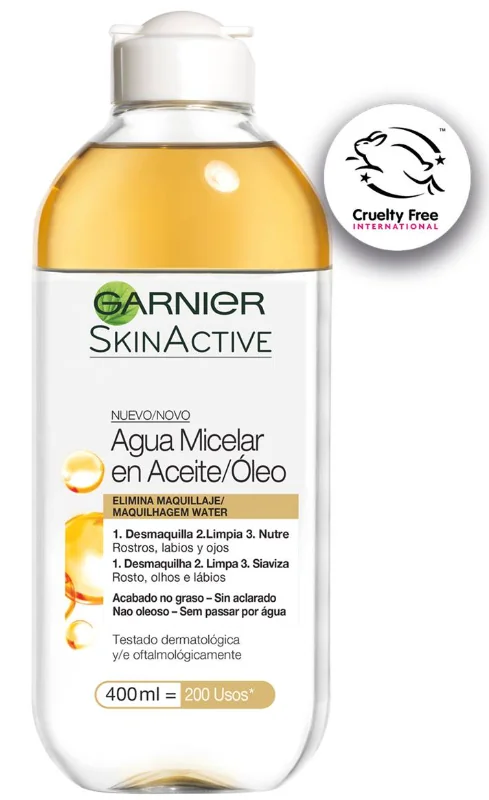 AGUA MICELAR GARNIER BIFASICA 400 ml X6UND