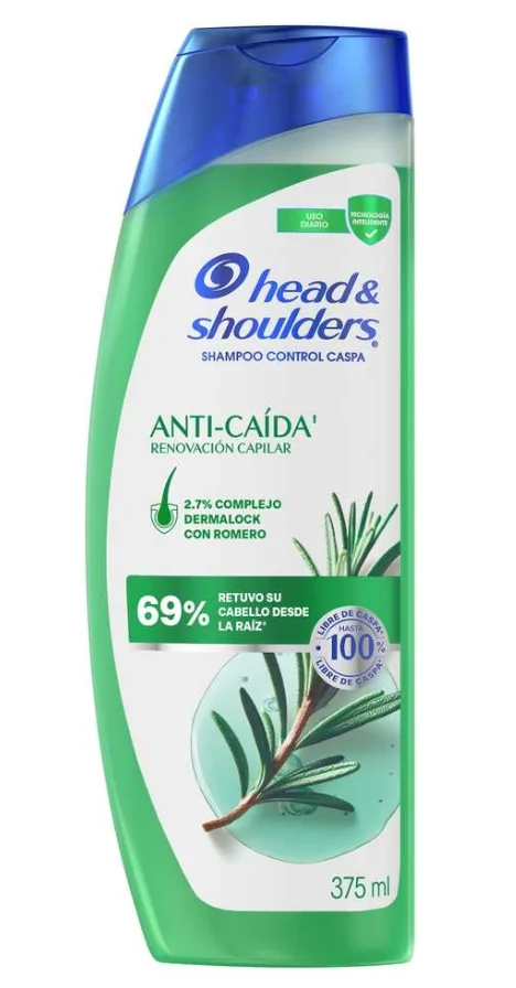 SHAMPOO H&S ROMERO ANTICAIDA 12X375 ML