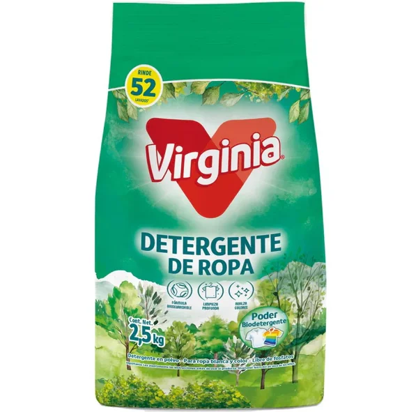 DETERGENTE POLVO VIRGINIA FLORAL 6X2,5KG