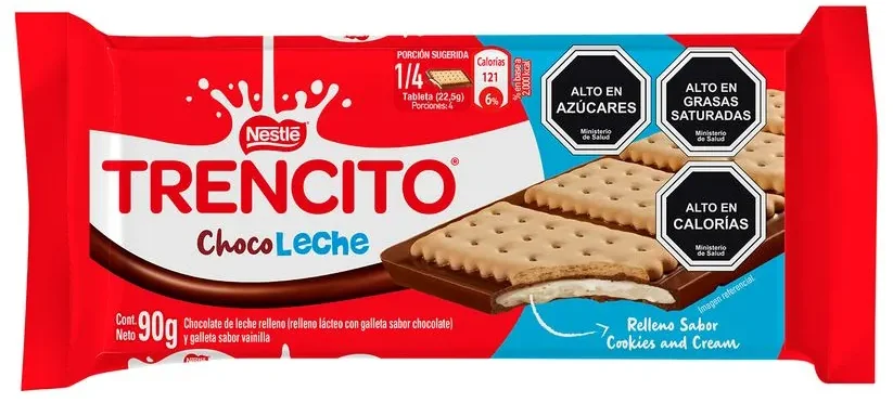 NESTLE TRENCITO CHOCO LECHE 4(12X90G) CL