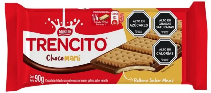 NESTLE TRENCITO CHOCO MANI 4(12X90G) CL